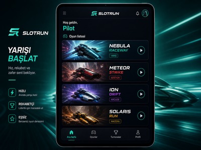Slotrun Platform Ana Ekran Görseli